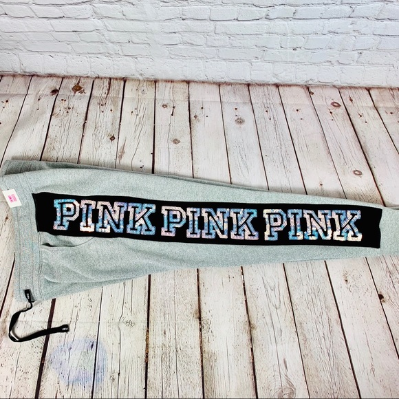 VS Pink Bling Iridescent Sequin Skinny Jogger - Picture 5 of 7